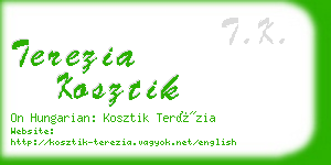 terezia kosztik business card